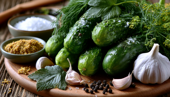 Огурцы с уксусом не признаю. Солю с горчицей и смородиной — просто, вкусно, получаются, как из бочки