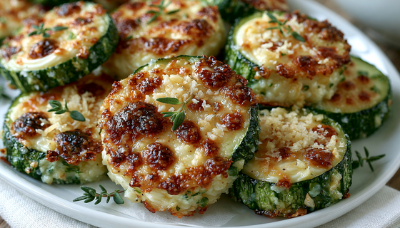 Перестала тушить кабачки — готовлю кружочки под сырной шапкой: быстро, вкусно и без лишнего масла
